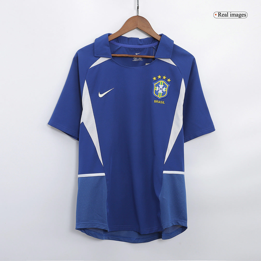 Camiseta Retro Selección Brasil – Mundial 2002 (Alternativa Azul)