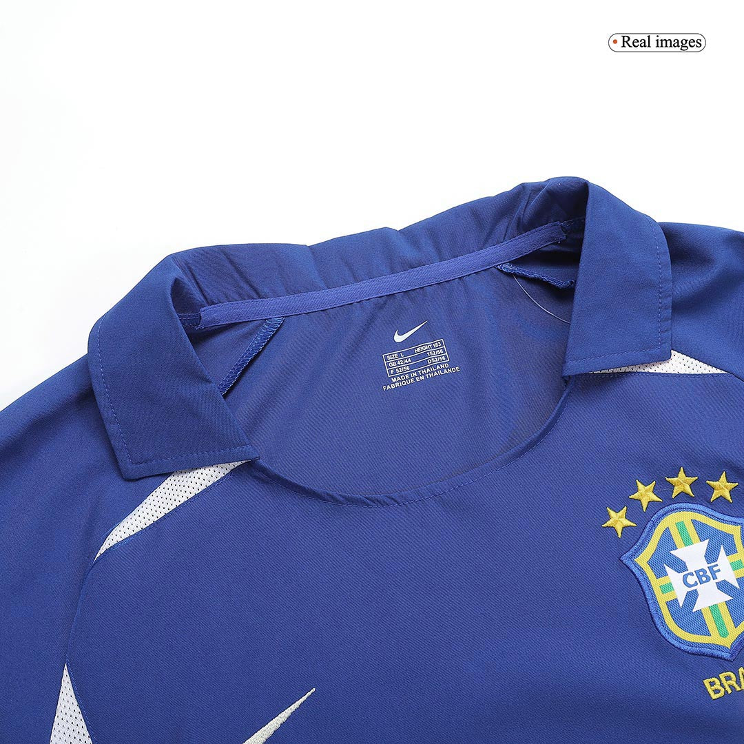 Camiseta Retro Selección Brasil – Mundial 2002 (Alternativa Azul)