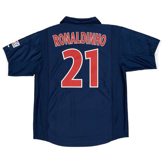 Camiseta Retro PSG Ronaldinho #21 Temporada 2001/2002