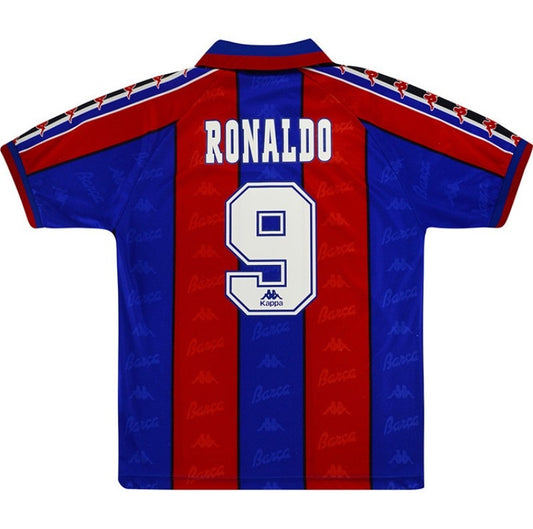 Camiseta Retro Barcelona Ronaldo #9 temporada 1996/1997