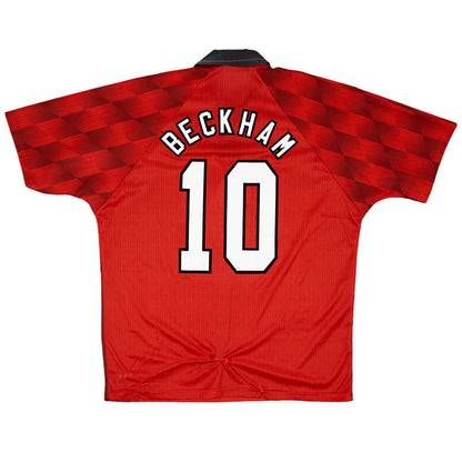 Camiseta Retro Manchester United Beckham #10 Temporada  1996/1998