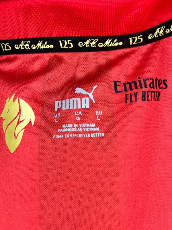 Camiseta retro conmemorativa AC Milán 125 años